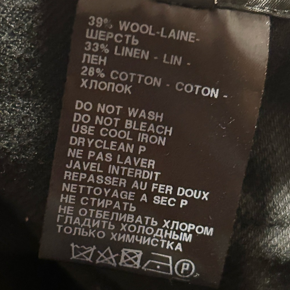 Ann Demeulemeester Wool Linen Cotton Skirt Size 34 Black Maxi With Strap Buckle - Picture 7 of 10